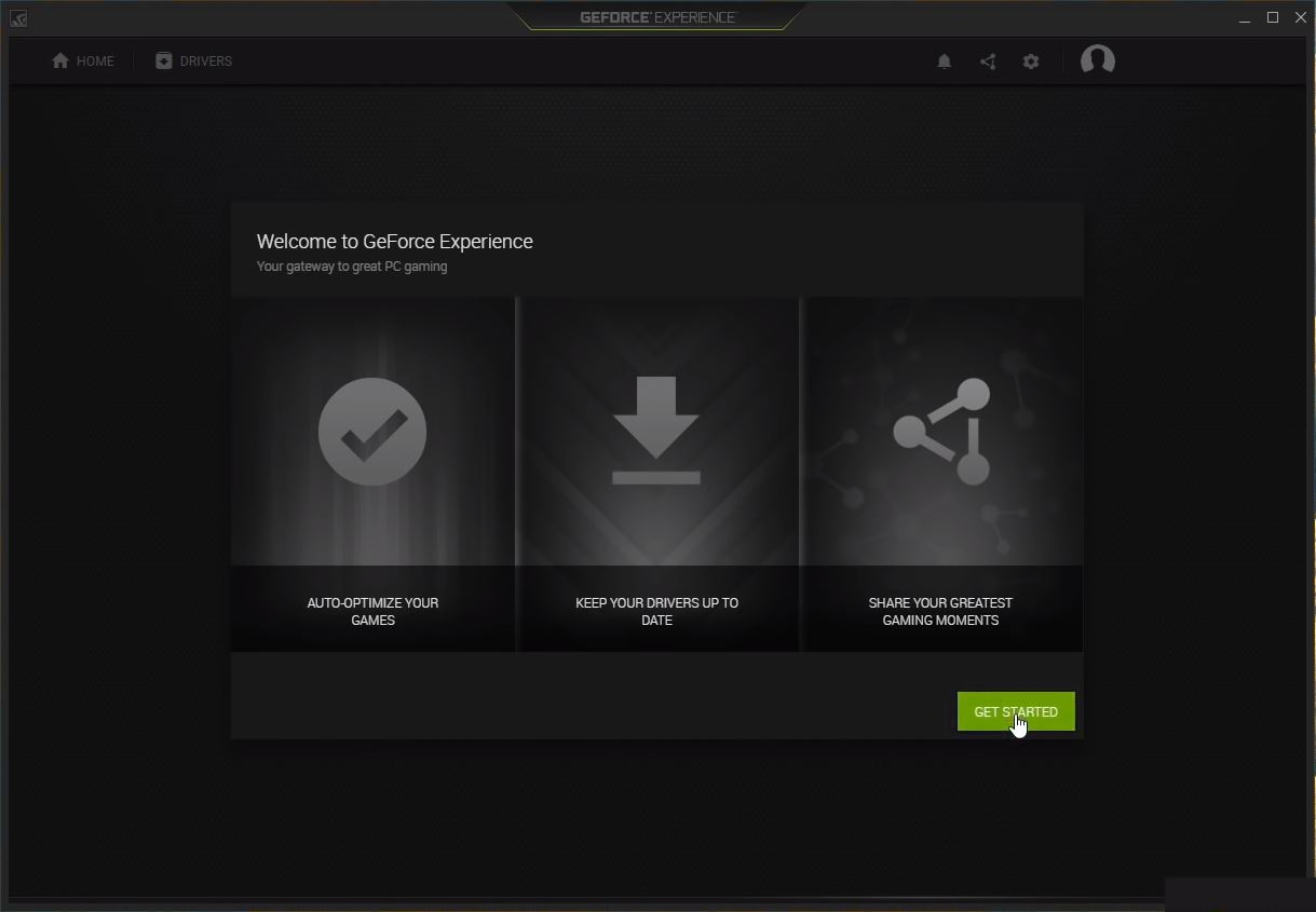 geforce experience screen
