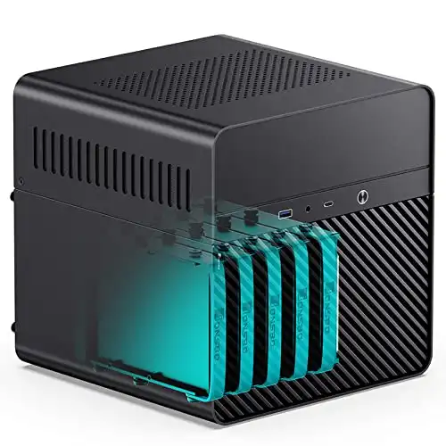 NAS Case 4-Bay K3 Chassis, AUDHEID New Network Storage Server, Compatible  Flex PSU Mini-ITX, 4 x 2.5/3.5 Tray, Network Attached Storage Enclosure