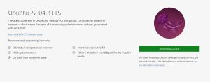Ubuntu 22043 LTS version